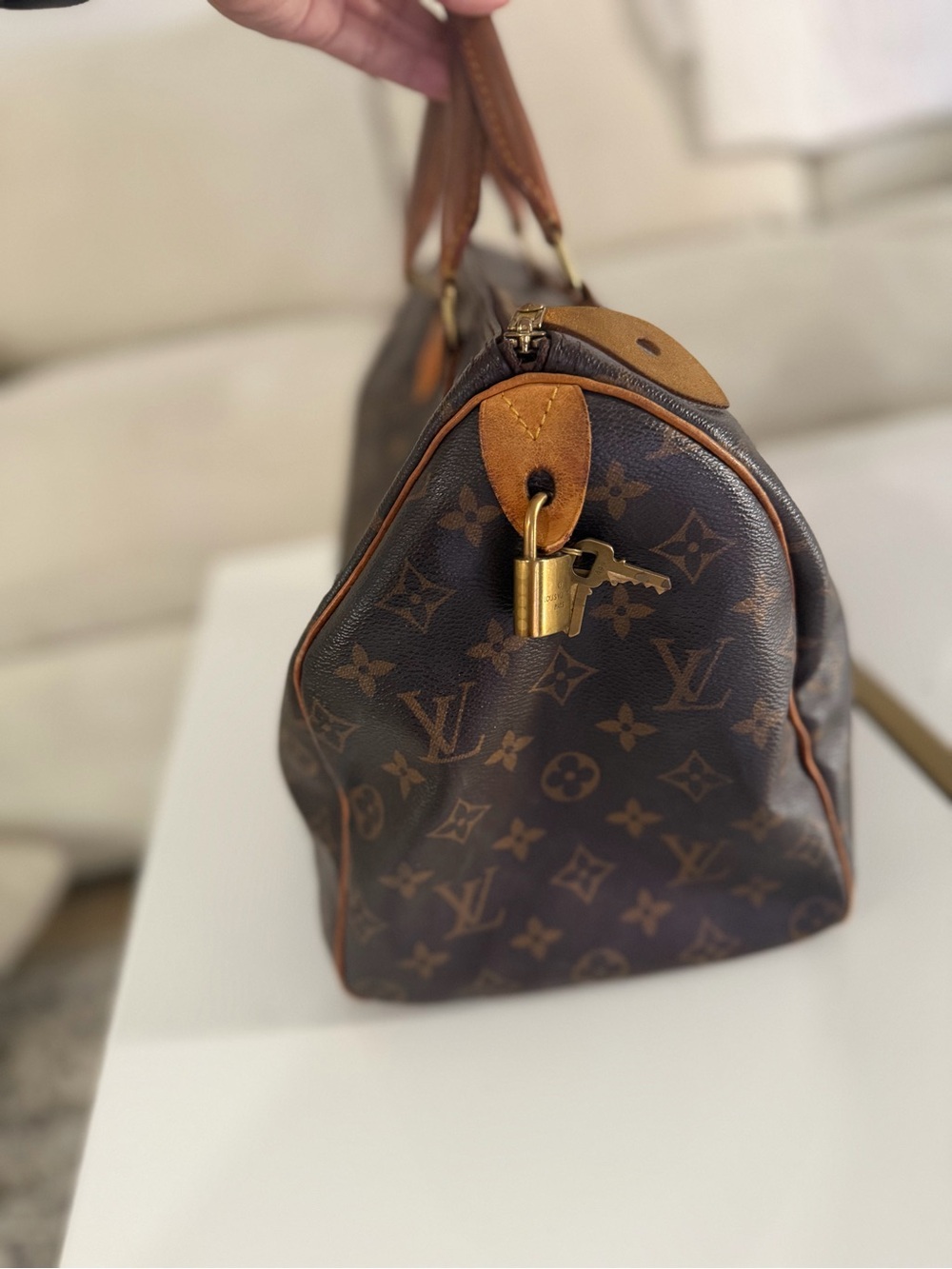 Vintage Louis Vuitton Speedy Brown Monogram Top-Handle Satchel - Picture 3 of 5